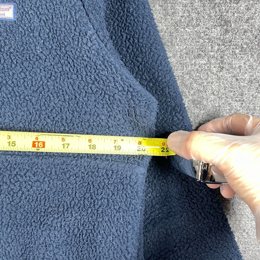 Vineyard Vines Half Zip Deep Pile Fleece Jacket Navy Blue Womens Small #2561 - Picture 8 of 10